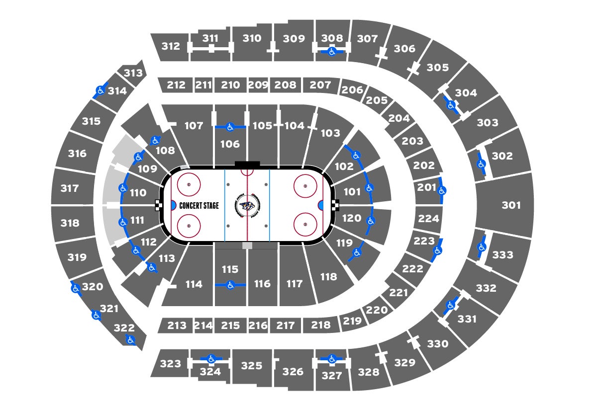 Seating Charts Bridgestone Arena