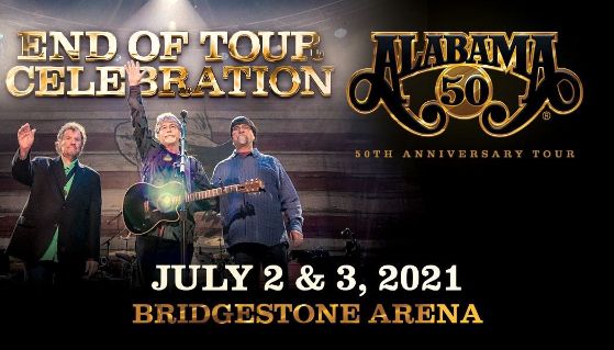 Alabamas 50th Anniversary Tour Bridgestone Arena July 18