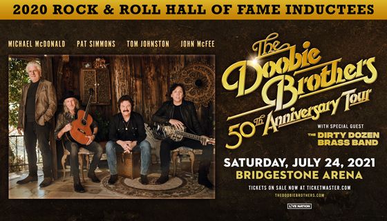 rescheduled: the doobie brothers bridgestone arena rescheduled: the doobie brothers