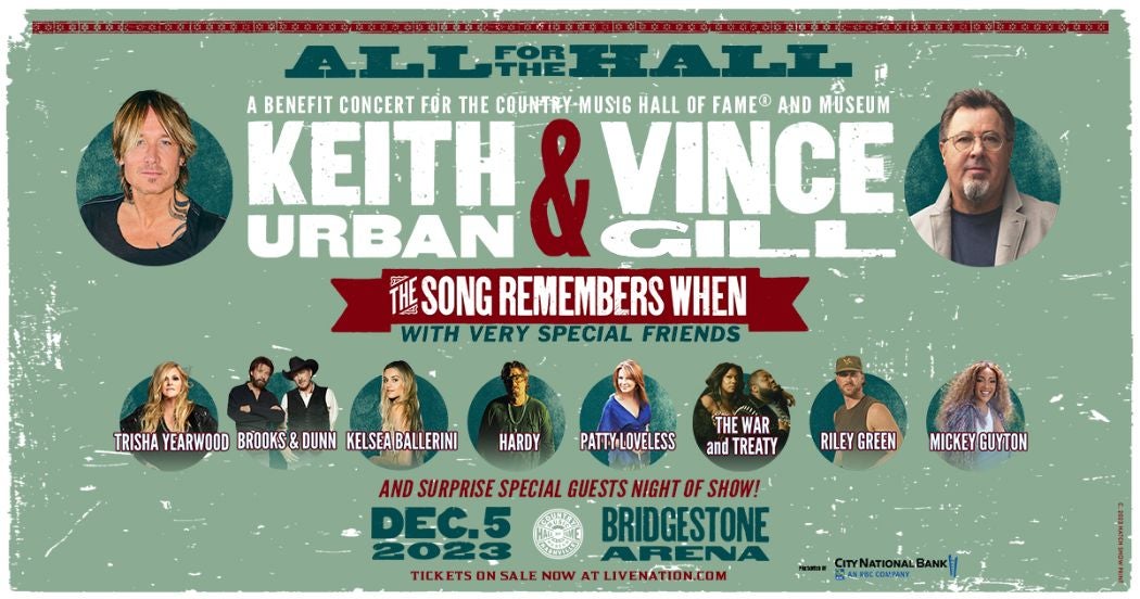 More Info for All For The Hall: A Benefit Concert for the Country Music Hall of Fame and Museum featuring Keith Urban and Vince Gill