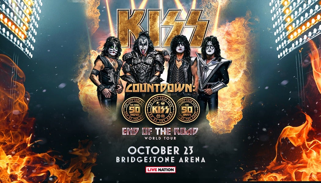 kiss end of the road tour t-shirt 2023 st. louis