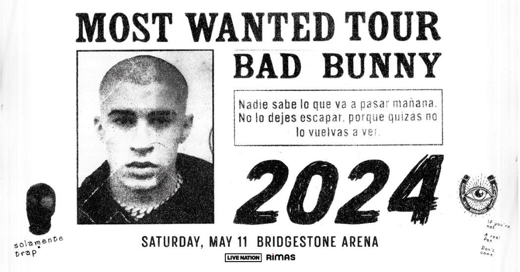 Bad Bunny Most Wanted Tour 2024 Bridgestone Arena