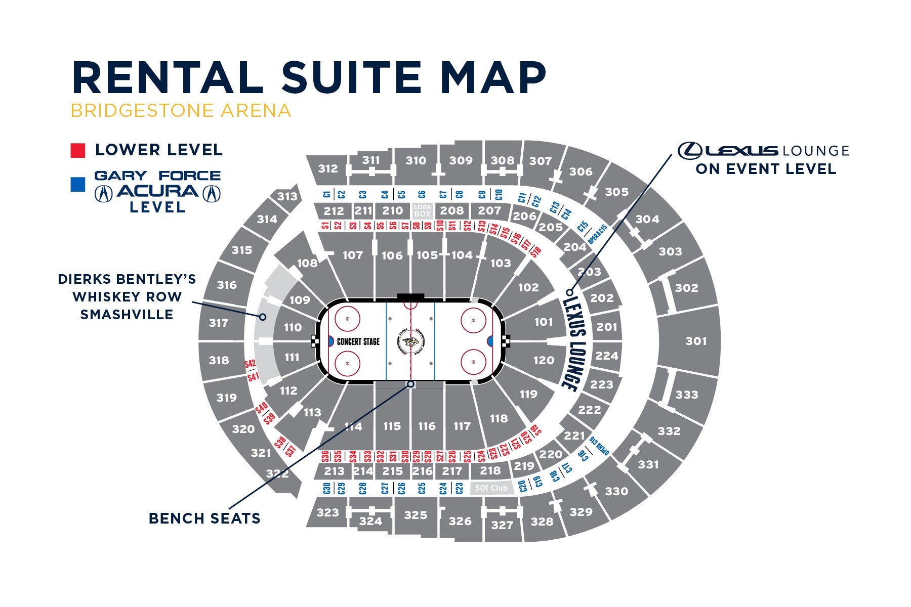 Bridgestone Arena Virtual Seating Chart