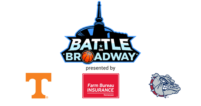 Battle on Broadway presented by Farm Bureau Insurance of Tennessee: Tennessee Volunteers vs. Gonzaga Bulldogs